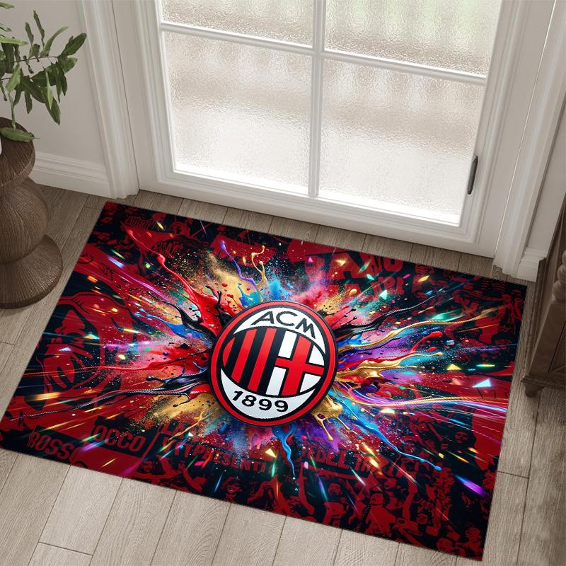 AC Milan Design Crystal Velvet Carpet Cozy Non?Slip Printed Rug For Bedroom Living Room Entrance