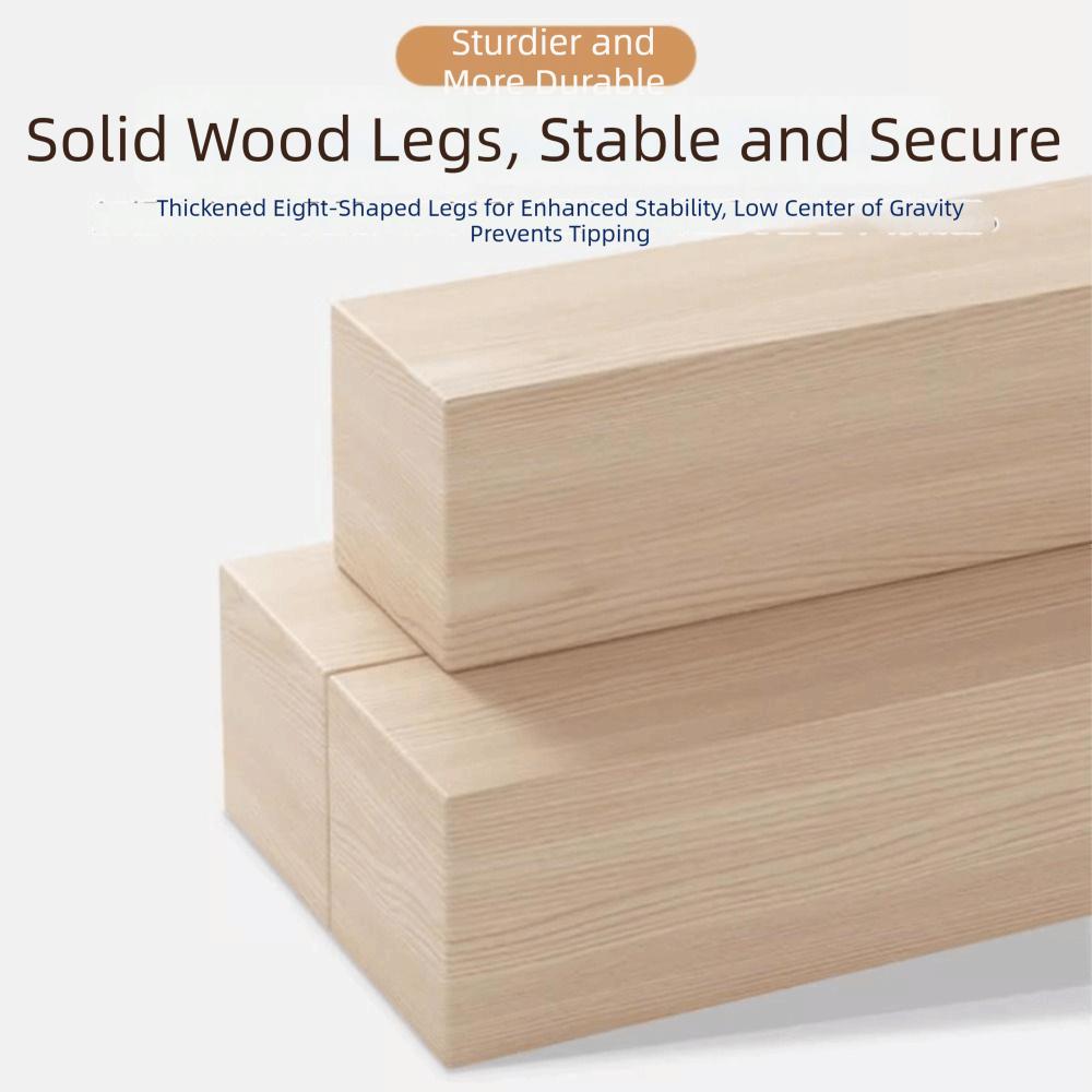 Sturdy Wooden Legs Ottoman Compact Design Cream Style Ottoman Soft Pack Stool  Living Room