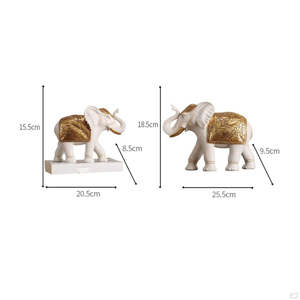 Creative Elephant Statue, Collectible Figurine Artwork Ornament Decorative Animal Sculpture for Desk