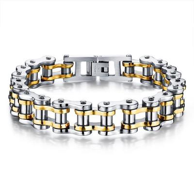Men/'s Amazing personnalité en acier inoxydable Biker Vélo Chaîne Bracelet