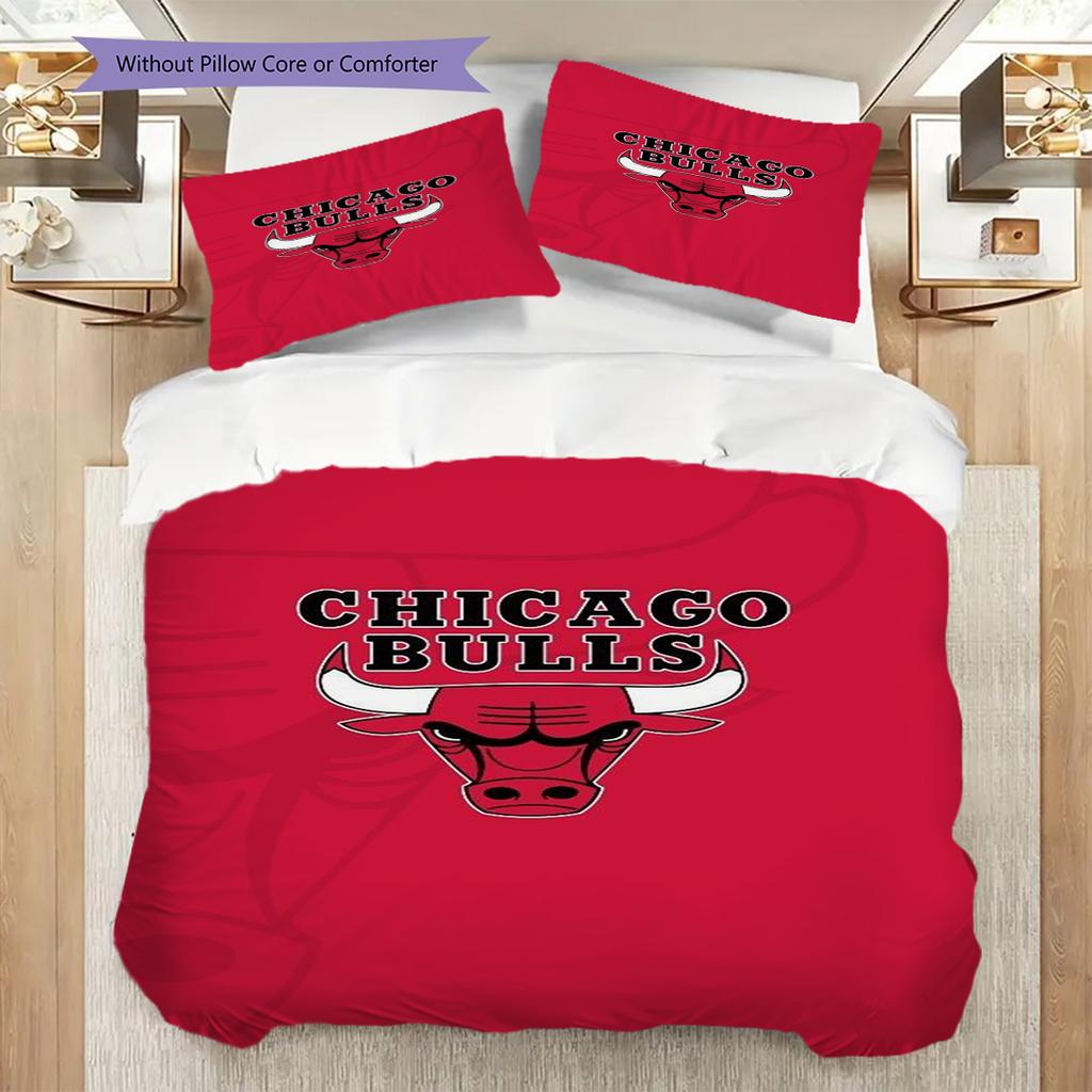 Biancheria da letto iconica Legacy dei Bulls(1 * copripiumino + 2 * federa, senza nucleo) Set biancheria da letto Copripiumino e federa Morbido e confortevole