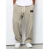 Pantaloni della tuta da uomo elasticizzati a gamba dritta, vestibilità ampia, per primavera e autunno, sportivi, casual, micro-elastici
