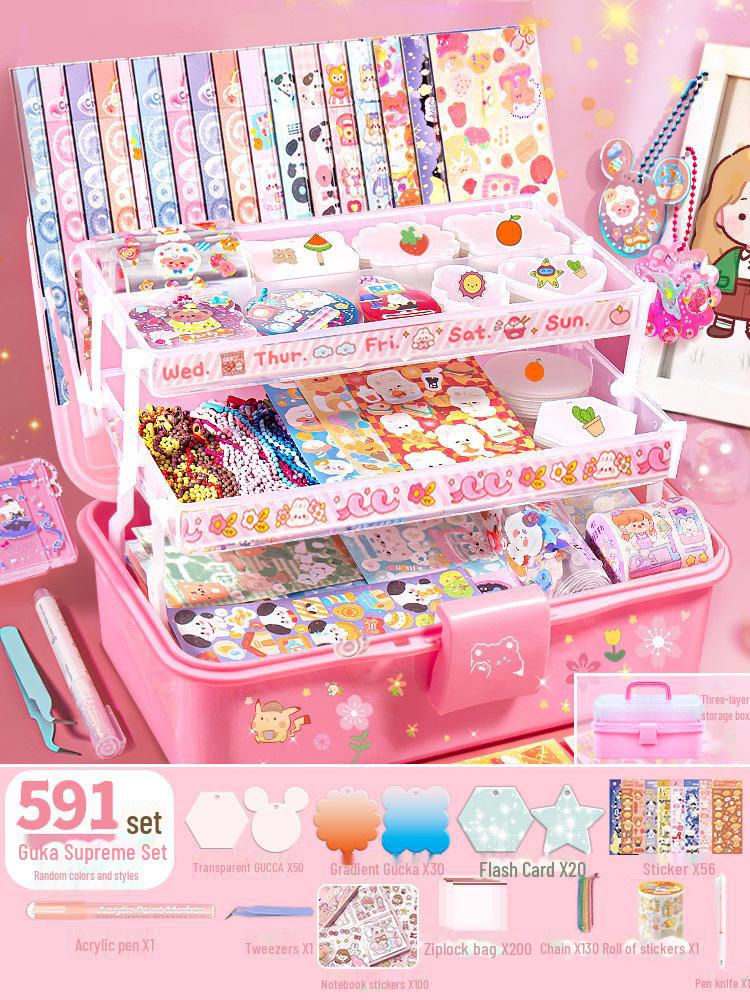 

Набор наклеек Guka из 3 слоев: Детская игрушка с подносом и местом для хранения крем-клея