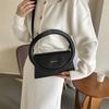 Neuankunft Mode Straßenstil PU-Leder Kleine Quadratische Tasche mit Rundem Ring Design für Damen