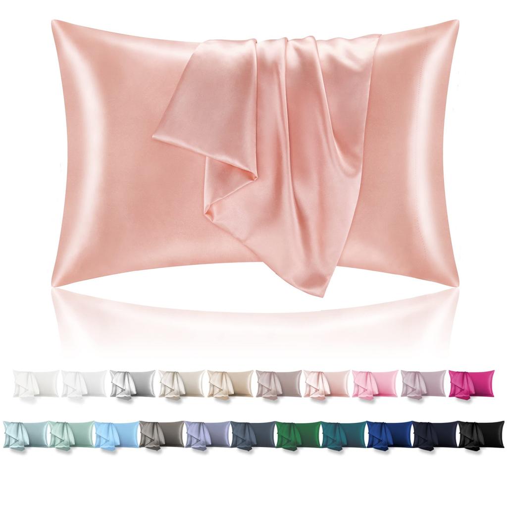 2er-Pack 20x2630 Zoll Fleckenresistente Kissenbezüge für Haare und Haut Atmungsaktiver Umschlagverschluss Seidenkissenbezüge Geschenke für Frauen Mädchen
