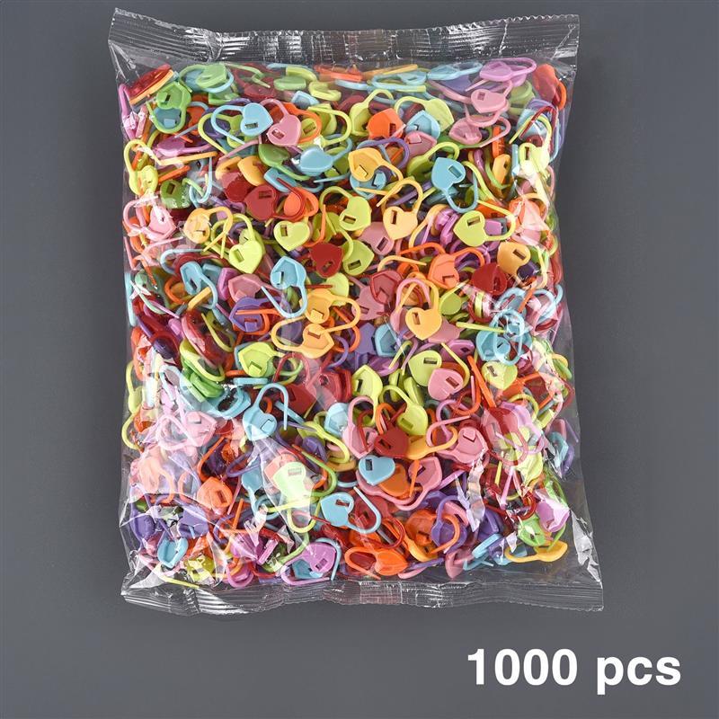 100-1000PCS Knitting Marking Buckle Pins Plastic Crafts Locking Stitch Markers Sweater Weaving Tools DIY Sewing Accessory