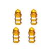 4PCS Tire Valve Stem Caps Universal Aluminum Alloy Hex Grip Dustproof Covers for Cars Motorcycles and Bicycle Wheels Valve Stems 1