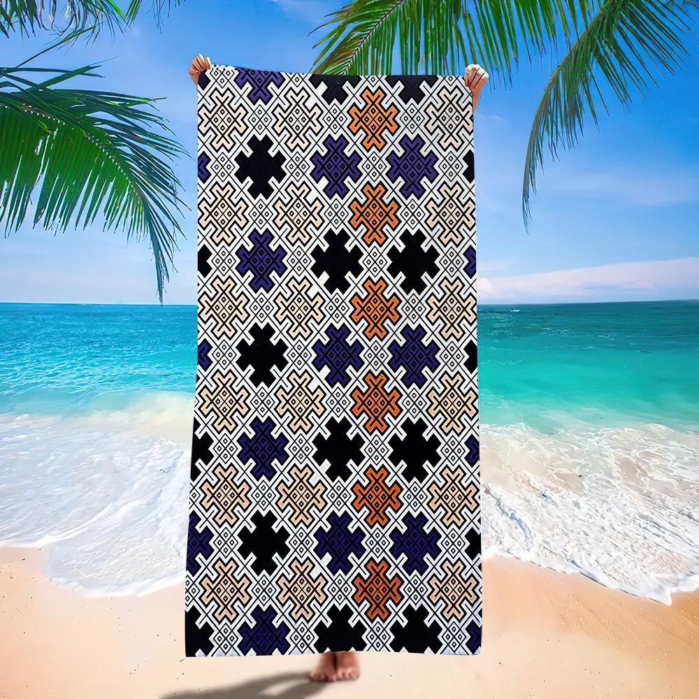 Popular Bohemian Beach Towel Digital Printing Quick-Drying Bath Towel Microfiber Beach Towel