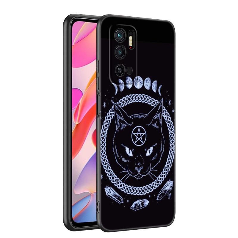 Wiedźma i Kot Etui na Telefon na Zamówienie Dla Xiaomi Mi A2 8 9 SE Note 10 10T 11 12 Lite 9T 11T 12S 12T Pro A3 6X 12X Miękkie TPU Czarne Etui