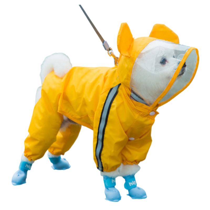 

Водонепроницаемый дождевик для домашних животных с рисунком Тедди, универсальное пончо на четырех ногах, одежда для средних и маленьких собак, щенков, дождливый день, летняя одежда L [Recommended Weight 4.5 жёлтый