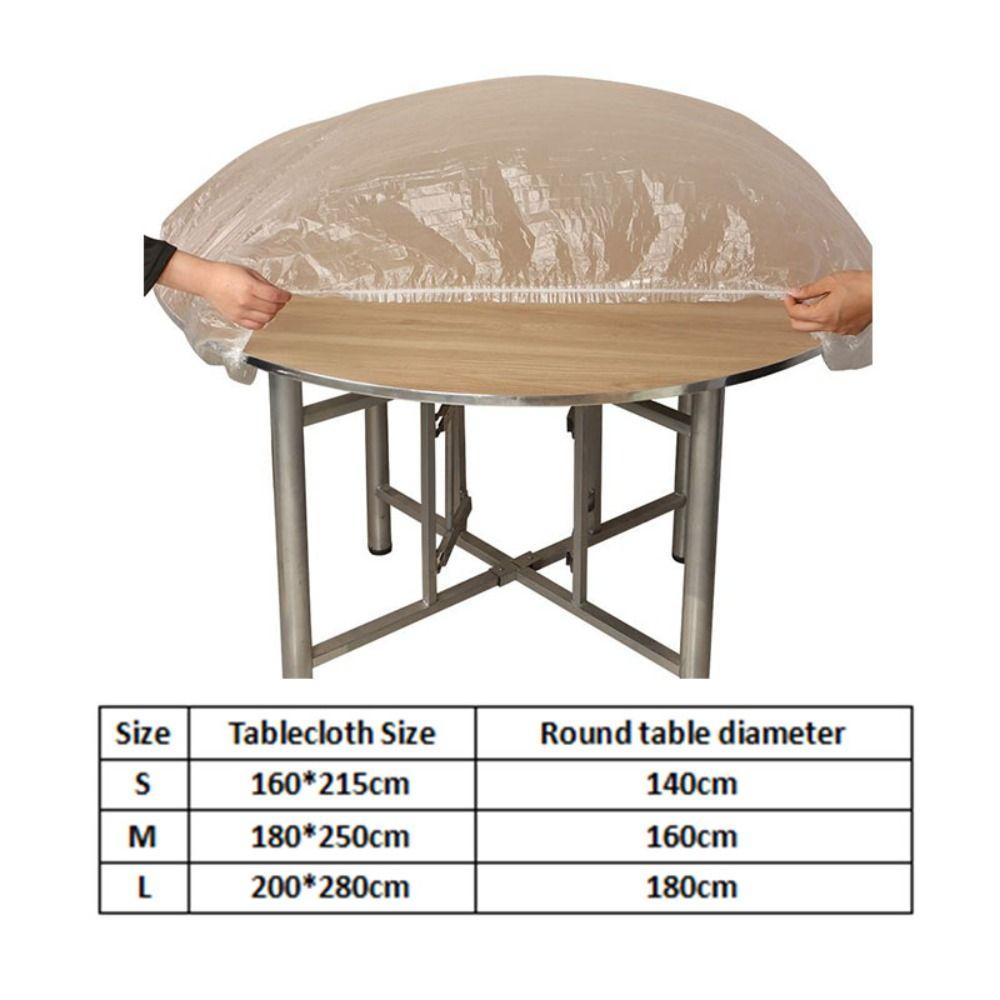 10Pcs/Pack Round/Rectangular Universal Table Cover Elastic Hem Table Protector  Restaurant
