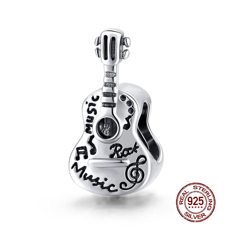 WOSTU 925 Silver Animal Cat Charm Pendant Heart Family Ladybug Bee Beads Fit Original Bracelet DIY Jewelry For Women