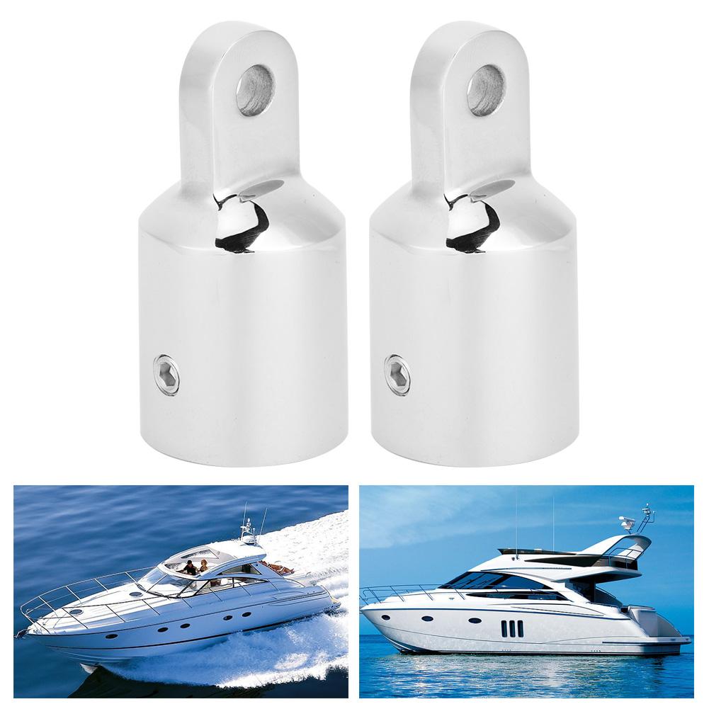 2 Stück Edelstahl Top Ösen Endkappe 22mm 0.9in Hardware Zubehör für Marineboot