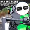Pesos de Plugues de Tampas de Plugues de Peso para Extremidade do Guidão de Motocicleta Manoplas de Mão Substituição para Kawasaki Ninia400 Ninja 400 ABS ZX10R ZX6R ZX9R Z1000