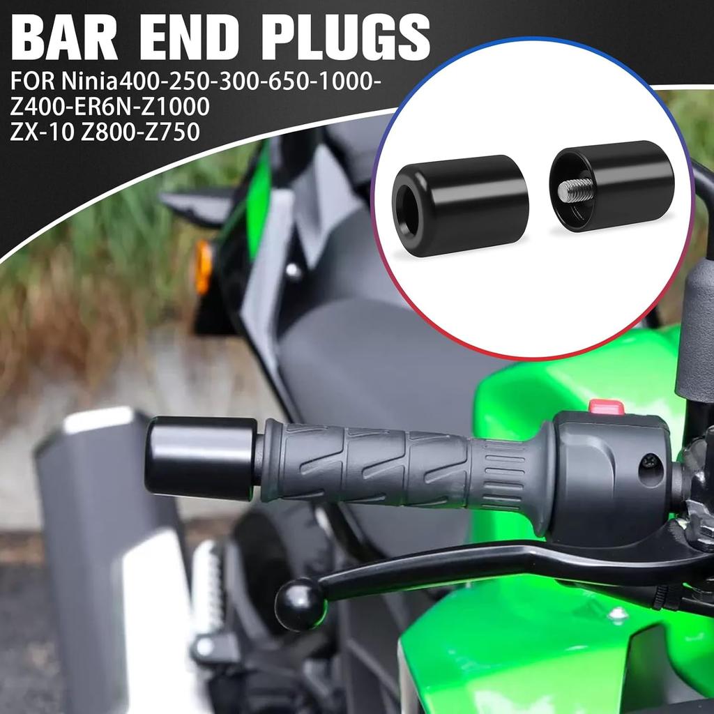 Pesos de Plugues de Tampas de Plugues de Peso para Extremidade do Guidão de Motocicleta Manoplas de Mão Substituição para Kawasaki Ninia400 Ninja 400 ABS ZX10R ZX6R ZX9R Z1000