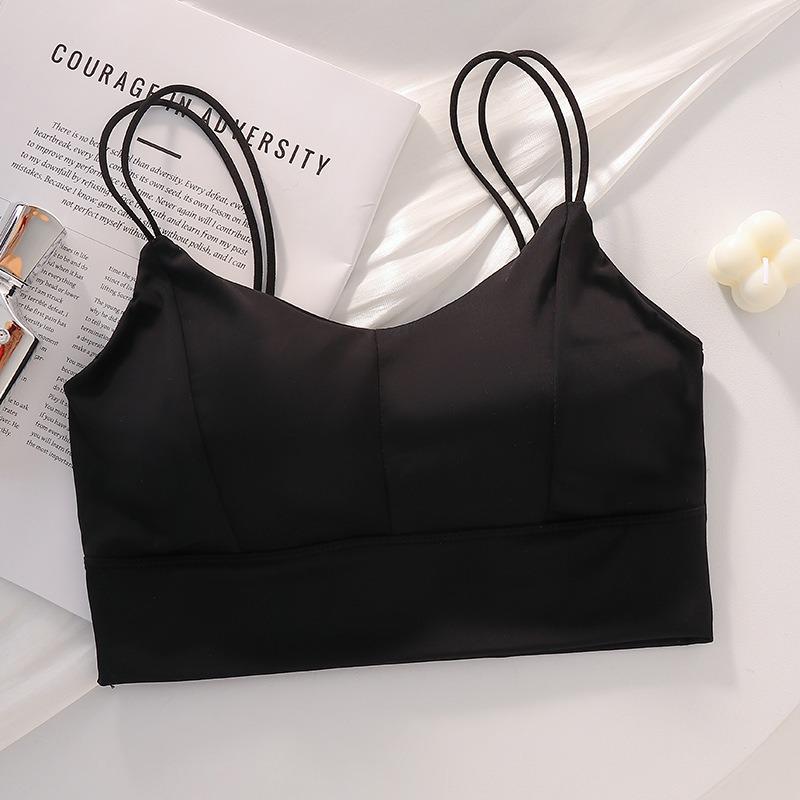 Seamless Beauty Back Thin Strap Wireless Padded Women Bra Camisole Tube Top