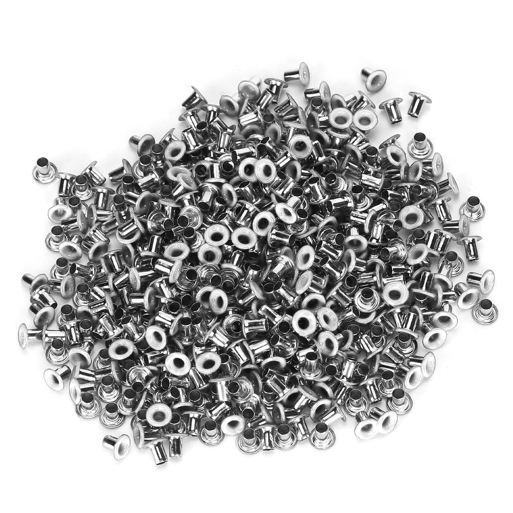 500 Stück Messingösen, 2 mm Innenloch, bunte Ösen, Set für Kleidung, Schuhe, Taschen, DIY-Handwerk, weiß