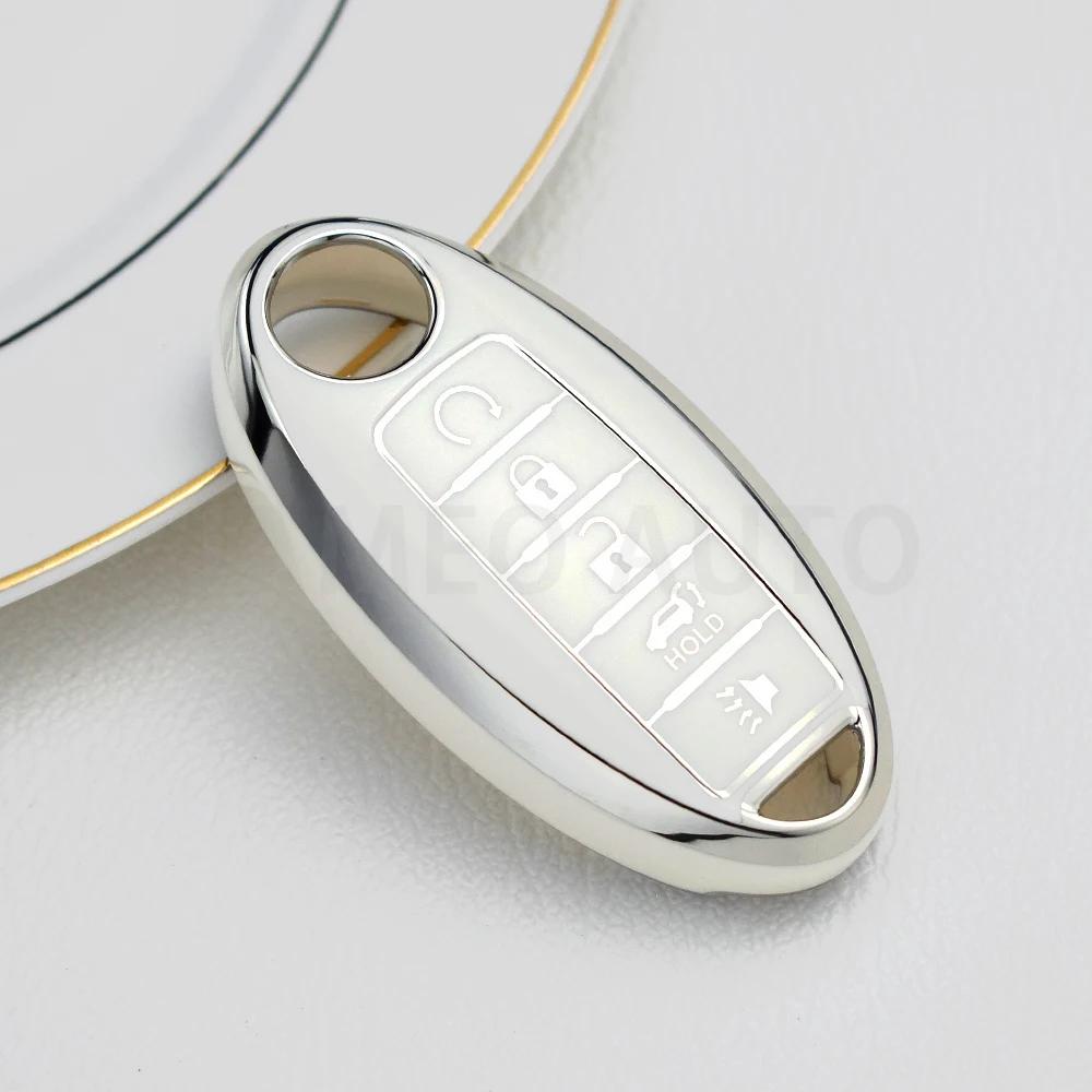 For Nissan Leaf Micra Qashqai J11 J10 X Trail T32 Versa Note Patrol Key Fob Cover 5 Buttons TPU Car Key Case Cover Accessories