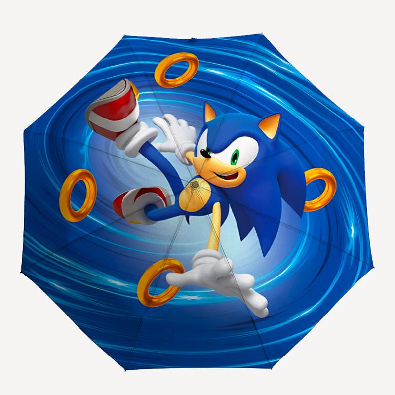 

1pc Sonic the Hedgehog Auto Umbrella Durable Iron Frame & Plastic Handle, Gift for Men & Women, Sturdy Construction,Playful Design yy250826182