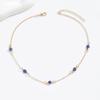 Women Minimalist Blue Evil Eye Chain Necklace Fashion Versatile Jewelry