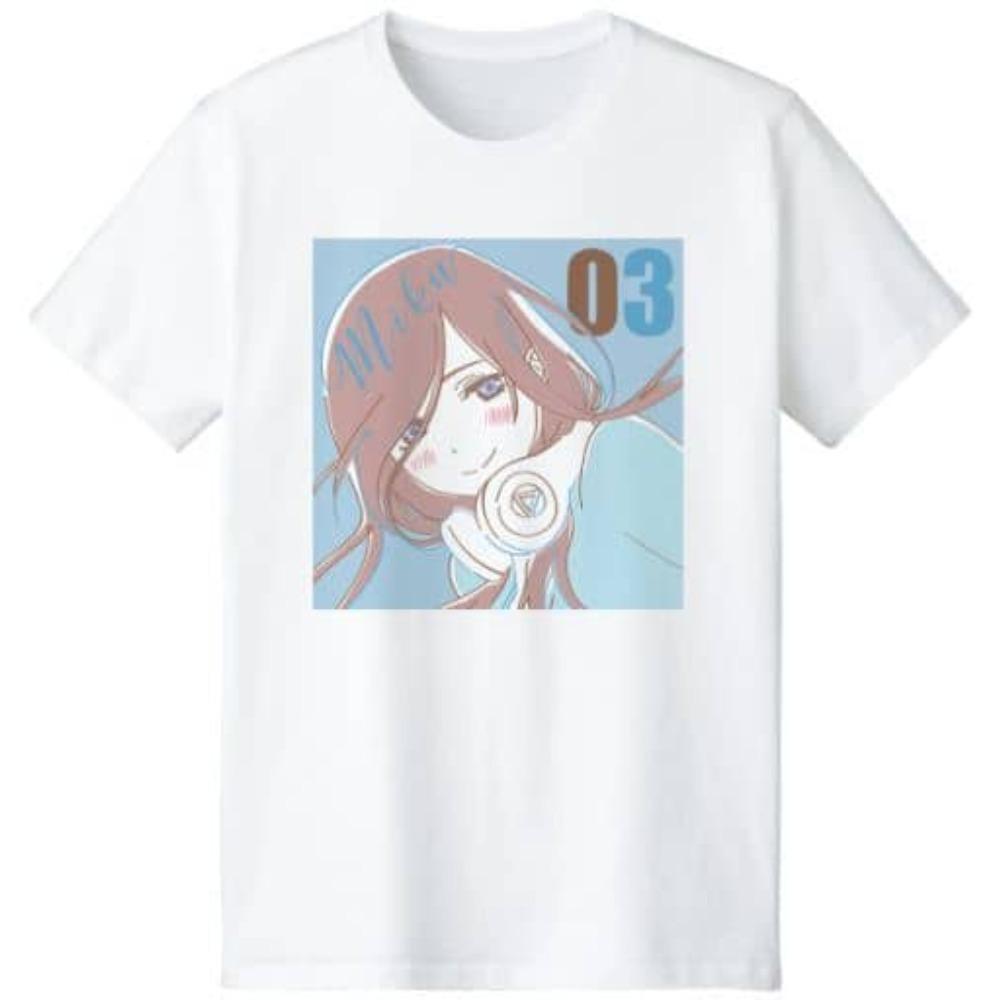 Oversized Black Short-Sleeve T-Shirt Featuring 5-Toubun No Hanayome Nakano Miku Headphones Classic Scene Black-and-White Manga Style Graphic