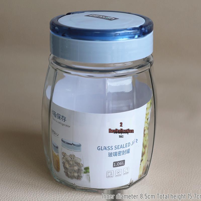Glas-Einmachglas für Lebensmittel, Trockenfrüchte, Tee, Getreide und Weinbereitung – Kleines Küchenaufbewahrungsglas