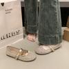 Fashion 2025 Mesh Breathable Rhinestone Fashion Versatile Women's New Fashion Style Belt Flat Soft Soled Mary Jane Shoes Womens Shoes