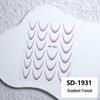 Waterproof Solid Color & Gradient French Nail Stickers - Durable & Stylish for DIY Manicures