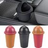Universal Portable Car Trash Can Cute Mini Automotive Leakproof Vehicle Trash Bin With Swing Lid For Car Office Desktop F4T7