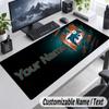 Miami Dolphins Personalized Large Mouse Pad Custom Name Text Extended Desk Mat Gaming Mousepad
