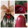 Christmas Bells Hanging Ornament Decorative Bells with Pine Needle Christmas Tree Decorations for Home Decoration 55KF