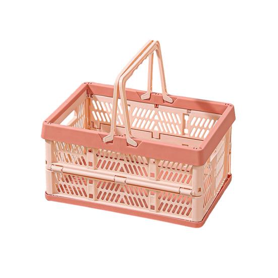 Inklapbare Opbergkrat Plastic Opvouwbare Opbergmand Grote Capaciteit Stapelbare Krat met Handvatten voor Kantoor Slaapkamer Keuken Speelkamer