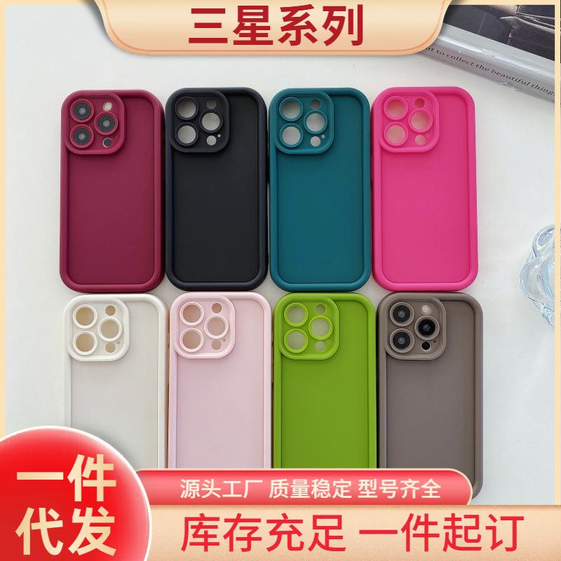 Applicable to Samsung S25 mobile phone case groove all-inclusive A56A15 protective case note20 fashionable silicone anti-drop soft case