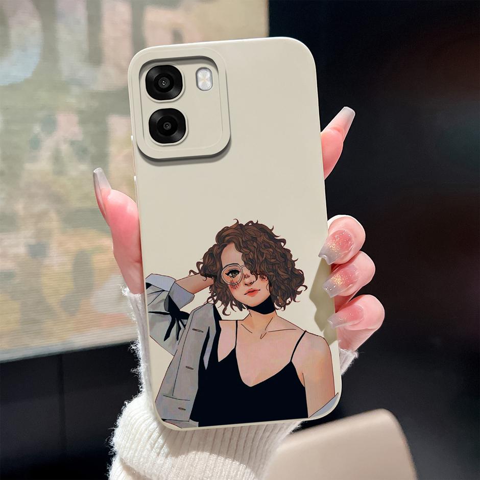 Per Oppo A6 A6x A6s 4G 5G Custodie Carine Cartoni Animati Dolci Ragazze Morbido Silicone Liquido Paracolpi Protettivo Cover Per OppoA6 A6x A6s Fundas