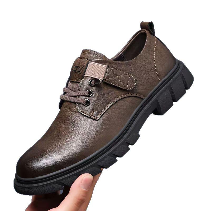Neue Lederschuhe Herren High-End-Sinn Britischer Stil Retro-Trend Business-Freizeit Vielseitig Ein-Pedal Arbeitsschuhe Fahrschuhe