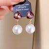 Silver Needle Heart Zircon Rhinestone Earrings - High-End Fashion Design