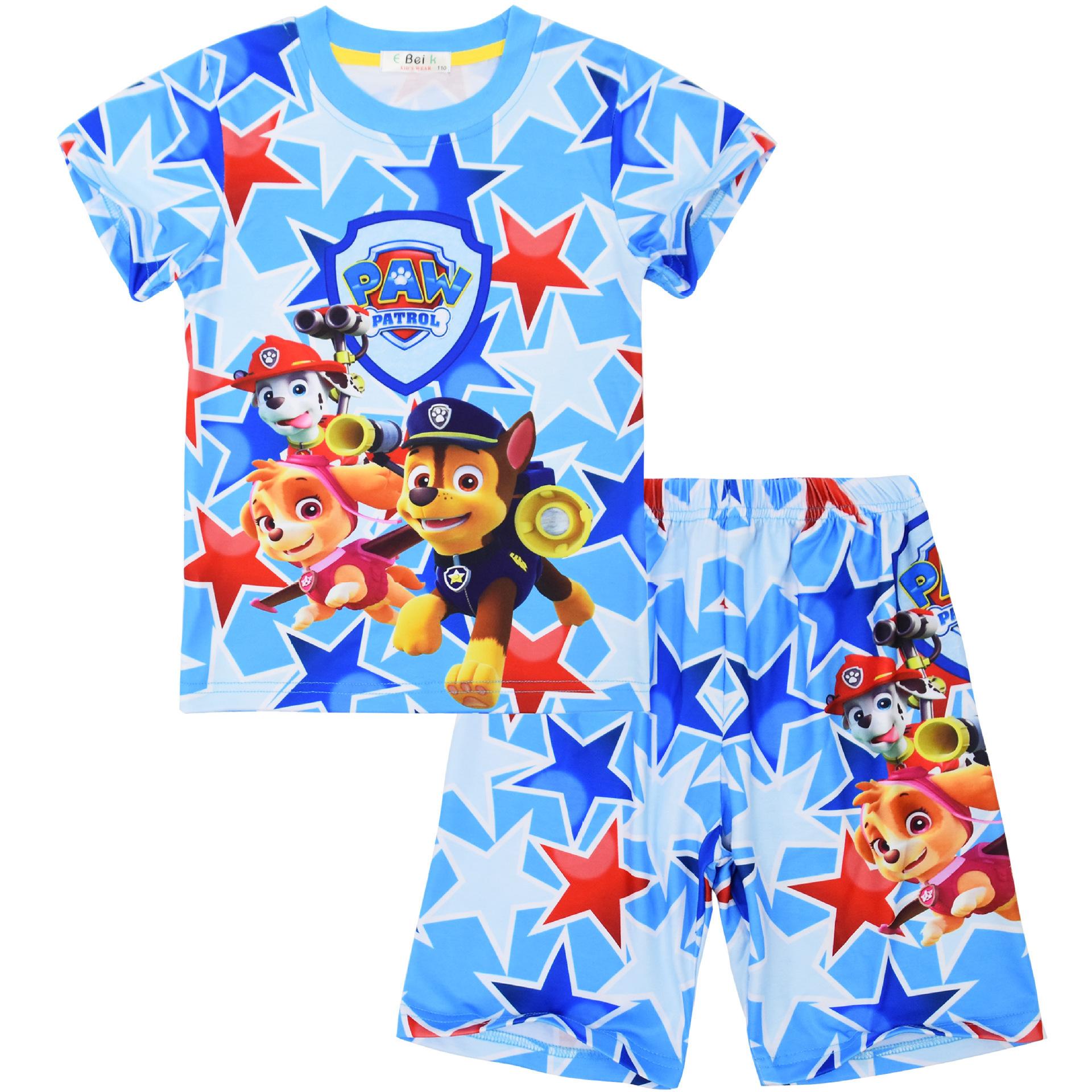 Cartoon, Children S Suit, Cartoon Digital Printing, Short-Sleeved Children S Loungewear And Boys  Suit 865. 100