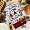 Santa Claus Xmas Hand Towels Reindeer Dish Towels Christmas Decorations Cleaning Cloth  Winter Home