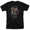 Harry Potter Deathly Hallows Cast T-shirt Mens Licensed Wizard Movie Tee Black