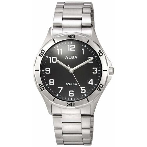 

Seiko Watch Alba Sports Wristwatch AQPK410 Men s Silver, Water Resistant for Daily Use (10 ATM), Domed Inorganic Glass