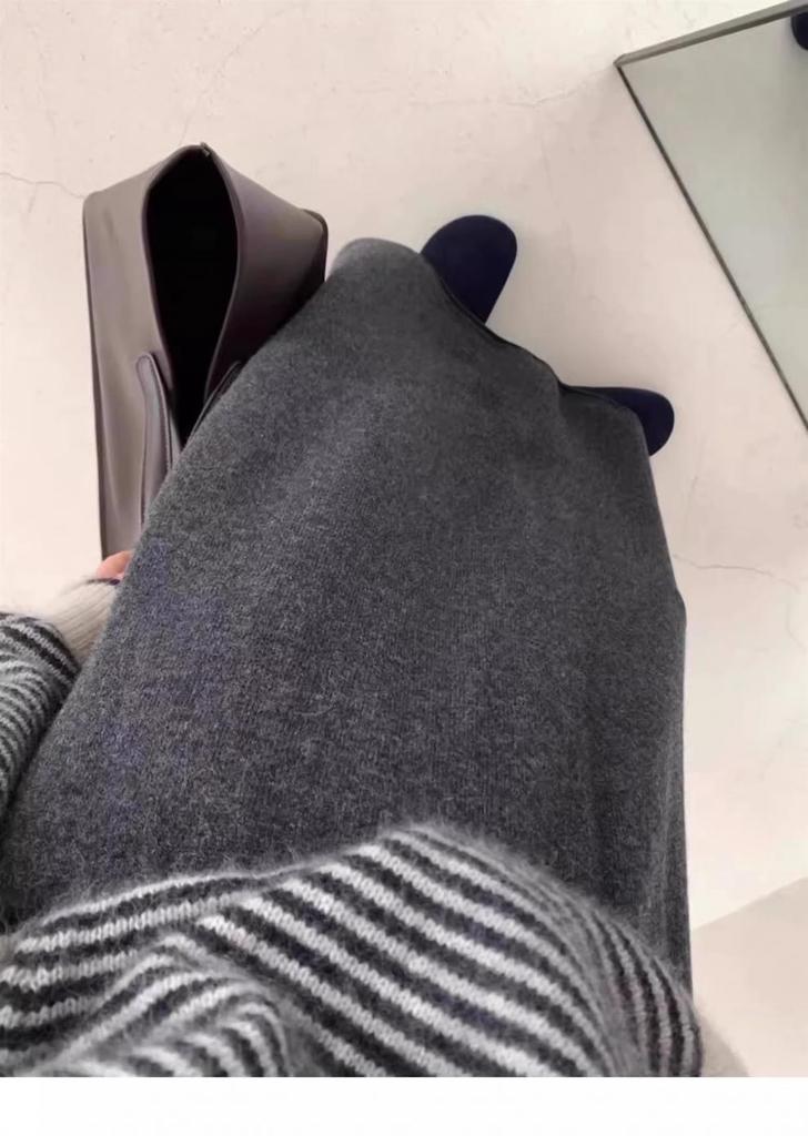 Women's High-End Striped Wool Sweater - Versatile Round Neck Knit