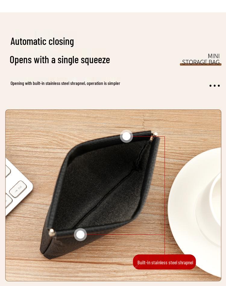 Lychee Pattern Mini Coin Purse: Women's Spring Closure Pouch for Coins, Keys, Cards, and Lipstick.