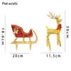 Christmas Decor Luminous Elk Set Home Decor Outdoor Courtyard Porch Holiday Scene Ornaments Led Warm White Large Luminous Decors