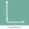 Anti-Slip L-Shaped Bathroom Handrail for Elderly and Disabled - Toilet Safety Handle