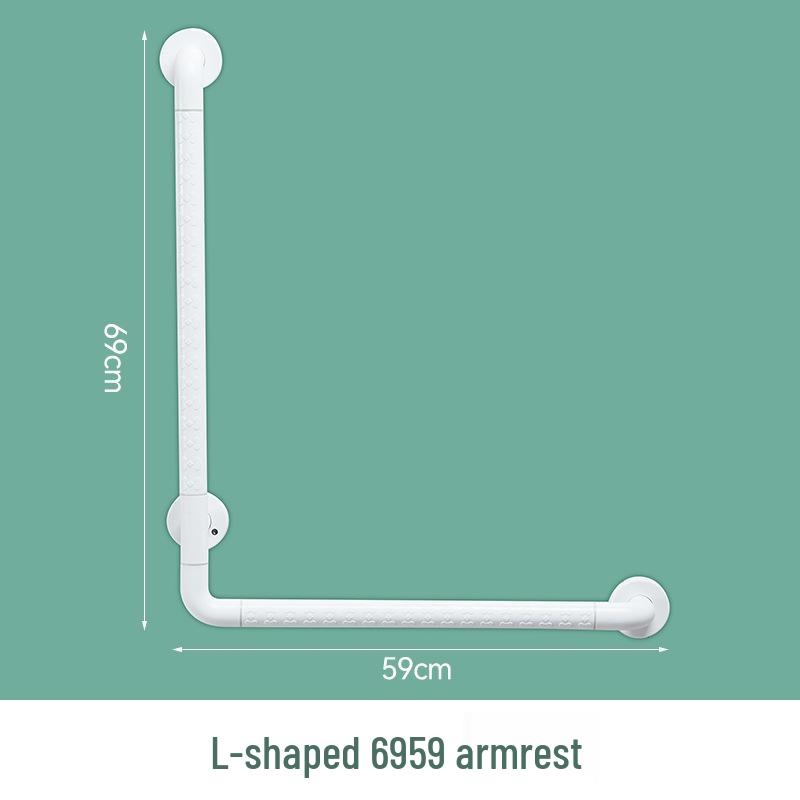 Anti-Slip L-Shaped Bathroom Handrail for Elderly and Disabled - Toilet Safety Handle