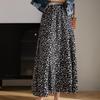 French Floral High-End Black Midi Skirt - Spring/Summer Vacation Style