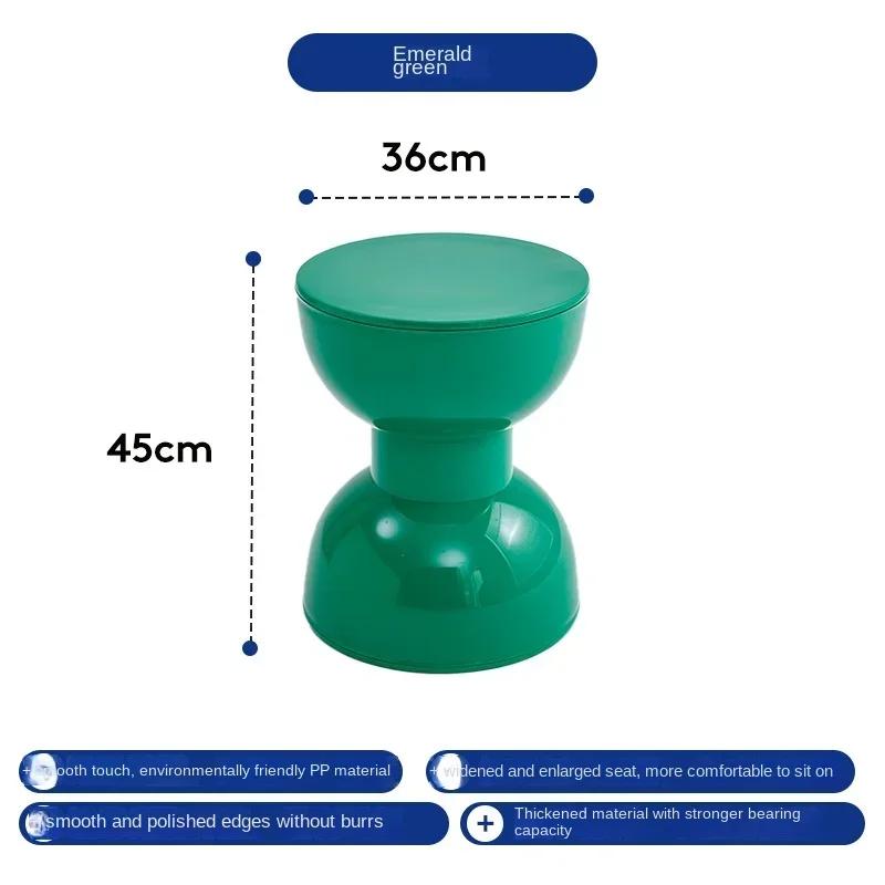 NEW Creative Plastic Small Stool Thickened Household Cream Dining Stool Small Household Stool Scandinavian Shoe-changing