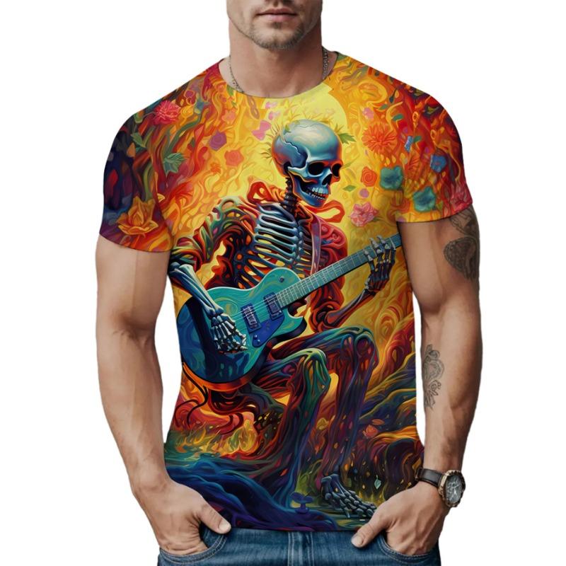 New 3D Digital Printed Summer Abstract Personality Trend Adult Men's T-shirt