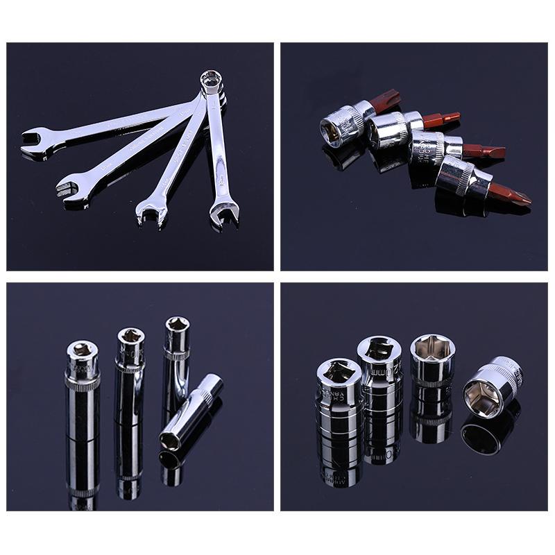 Professional Auto Repair Tool Kit 53/82pcs Quick Ratchet Wrench Multi-Function Set for Home Industrial Use Chrome Vanadium Steel