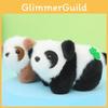 Adorable Panda Plush Keychain With Clover Design And Multiple Keyring Options